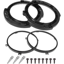 7 inch ronde koplampbevestigingsbeugelset met metalen koplampring voor Jeep Wrangler JK 2007-2017, zwart
