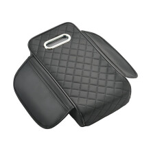 Generic Car Armrest Cushion Armrest Pillow Tissue Box Universal Center Black