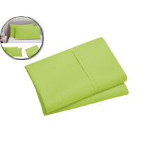Lot de 2 taies d'oreiller en coton - Taille standard | Linge de lit doux, résistant et élégant - Idéal pour les oreillers de taille king (vert