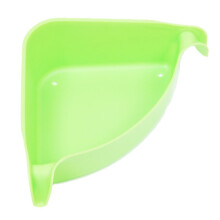 Kitchen Bathroom Wall Corner Suction Cup Triangle Storage Shelves Rack (Green)