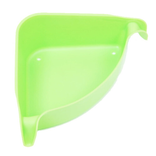 Kitchen Bathroom Wall Corner Suction Cup Triangle Storage Shelves Rack (Green)