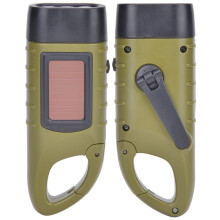 Lampe torche Ă manivelle, petite lampe torche pour le camping et l'escalade, outil d'urgence vert