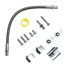 Kit de mangueras de derivación para el puerto de vapor del refrigerante de la culata LS – Trenzado de acero, con cinta | Compatible con motores GM