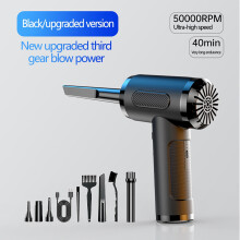 Portable 3-Gear Vacuum Cleaner, 100000RPM Rechargeable Blower with LED Light, Dry/Wet & Keyboard Cleaning – Compatible with Electric Devices