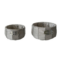 (C) Handwoven Rattan Flower Basket - Home & Garden Decor