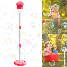 Automatic Bubble Machine Stand with Lights, Music & Night Light – Compatible with Firework Bubble Machines