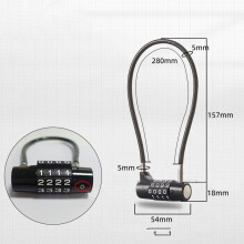 Soft Steel Wire Password Lock for Refrigerator Cabinet and