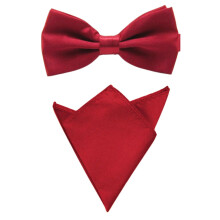 10 Sets Men Satin Solid Bowtie Bow Tie Handkerchief Pocket Square Hanky Set