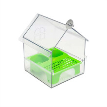 Mangeoire externe transparente et amovible pour perroquets, mangeoire pour perroquets, nichoir