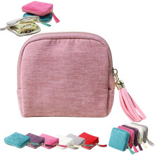 Pink Velvet Travel Jewelry Case with Zipper – Portable Organizer Pouch for Bracelets, Rings, Earrings