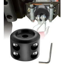 Rubber Winch Stopper for Synthetic Rope – Compatible with Most Winches, w/ Stainless Steel Screws & Nuts (Black)
