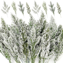 20 branches de pin artificielles de 30 cm – Fausses feuilles de cèdre, verdure de Noël en plastique pour arbres, couronnes, guirlandes,