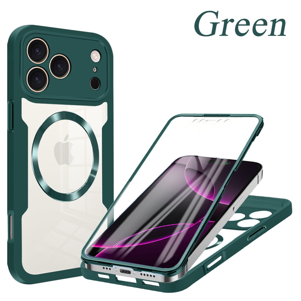 Compatible With Iphone 17 Pro Magnetic Case Â Clear Rugged Silicone Hybrid Cover With Built-In Screen Protector, Magsafe Compatible 9170372300549