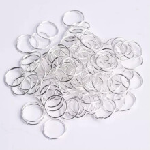 Gouden/zilveren/bronzen/zwarte metalen verbindingsringen/splitringen 4/5/6/7/8/10/12/14/16 mm - zilver - 14 mm (50 stuks)