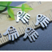 30 à 100 pendentifs/breloques rétro en alliage pour la création de bijoux (12 x 12 mm) - 100 pièces