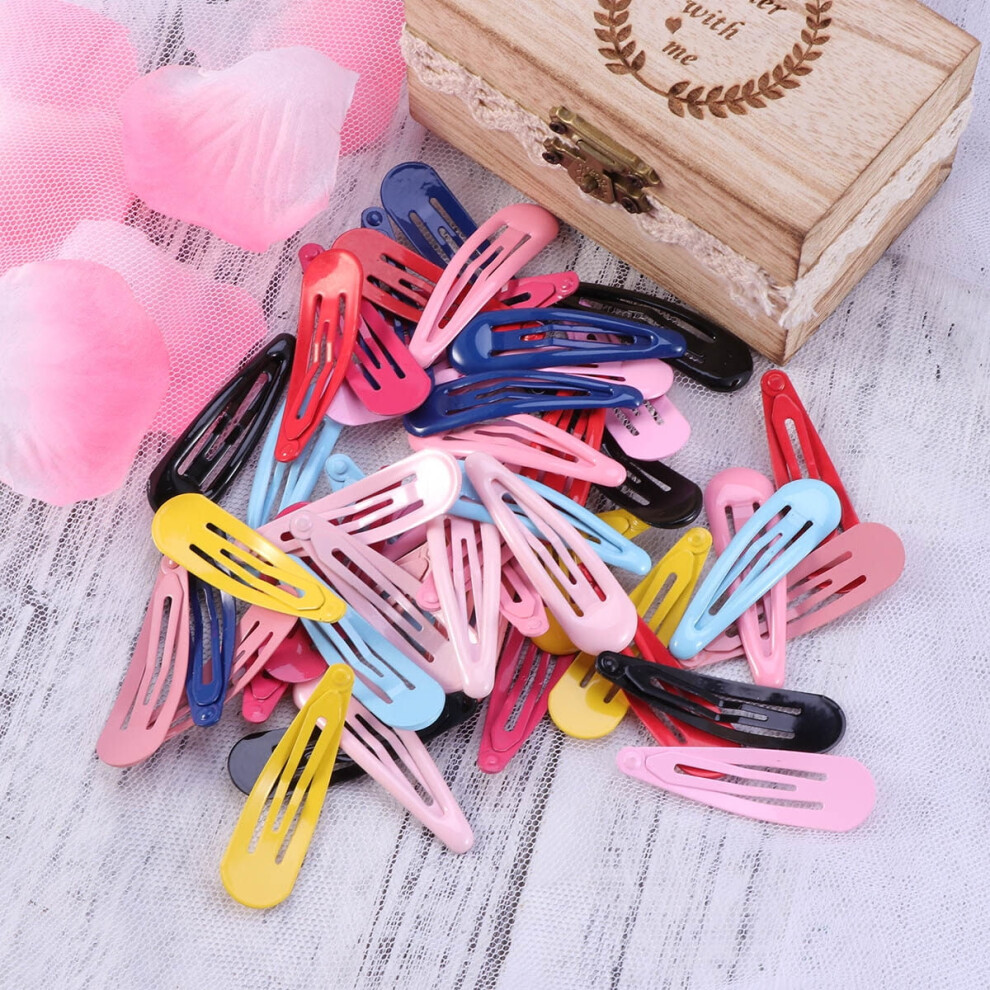 Metal Hair Clips for Kids Assorted Colors 50 Pieces