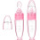 Silicone Baby Spoons with Standing Base 2 Pieces Pink 1