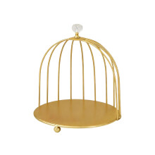 Gold Birdcage Display Stand Single-Tier for Dessert Snack