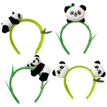 Panda Pannband Set Örontass Brosch Hårnål 4 st