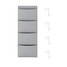 Over-Door Plush Toy Organizer with 4 Mesh Pockets & Metal Hook – Compatible with Standard Doors