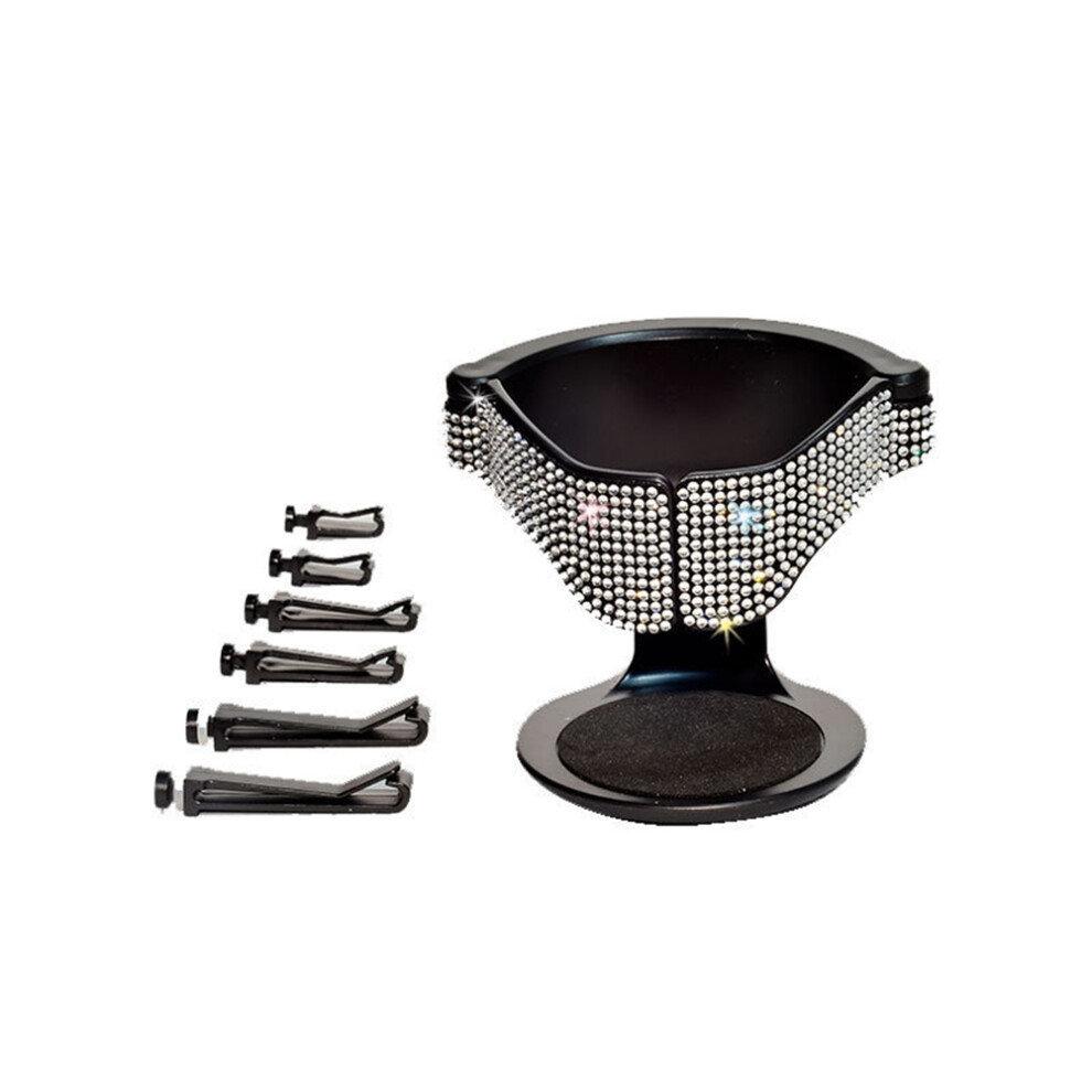 Car Cup Holder Vent Rhinestone Cup Holder Multifunctional Teacup Drink Holder Car Interior Accessories White 9165521847549