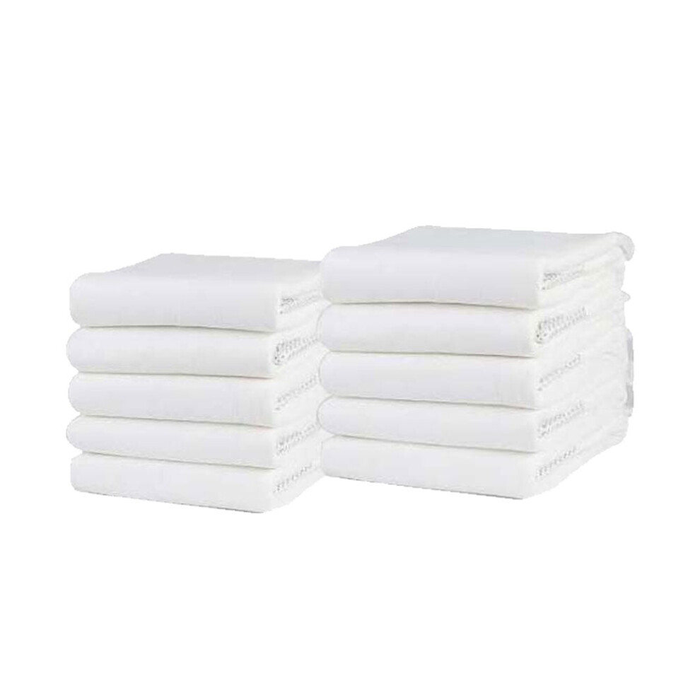 White 10Pcs Disposable Adult Diaper With Breathable Lightweight Design