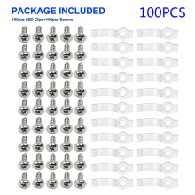 100Pcs/Set Mounting Bracket Clip Fastener for Fixing 5050 Rgb Led Strip Light