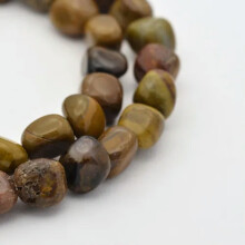 15,7" Strd Precious Natural Nugget Gemstone Beads Loose Tiny Sontes Craft 5~7mm - Fosssil Wood