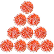 10pcs Transparent Plastic Fake Ice Cubes – Lifelike Lemon & Grapefruit Slices for Party, Wedding, Home Decor