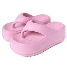 Women's Pink Flip Flops Slippers – 7cm Platform Summer Sandals, Indoor/Outdoor, Compatible with Beach & Casual Wear