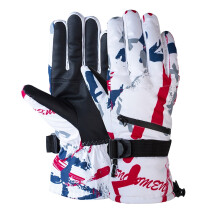 Winter Snowboard Ski Gloves PU Leather Non-slip Touch Screen Waterproof Motorcycle Cycling Fleece Warm Snow Gloves Unisex,Secure Grip