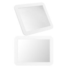 Wall Mirror Decorative Magnetic Locker Mirror White Glass 2