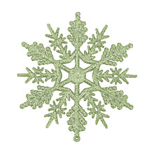 48 décorations de flocons de neige pailletés, flocons de neige en plastique pailleté, décorations de sapin de Noël, 7,4 cm