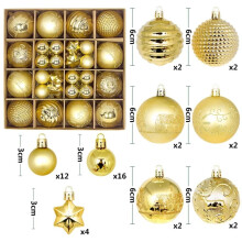 Christmas Ball, 42pcs Christmas Ball Ornaments Set, 3/6 cm Christmas Tree Decorations, Hanging Christmas Baubles Balls Ornaments Set