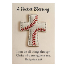 Pocket-Sized Cross Gift for Christian Athletes – Baseball, Football, Softball, Compatible with Team & Youth Group Use