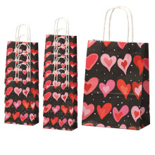 Lot de 12 sacs cadeaux pour la Saint-Valentin, sacs en papier, sacs fourre-tout, sacs Ă surprises pour enfants, classe, adultes, mariage, base