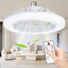 Ventilateur de plafond intelligent à LED avec télécommande, 3 vitesses, 3 températures de couleur, montage encastré sans pales – Compatible