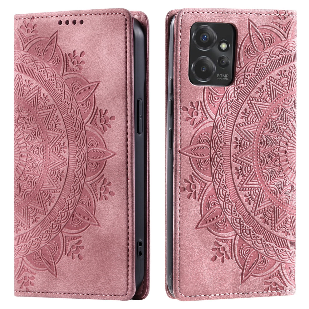 Tech Circle Slim Pu Leather Flip Case For Moto G Play 4G 2024 (6.5"), Â Magnetic, Shockproof, Card Holder, Kickstand, Tpu Inner Â Compatible Pink 9377112592220