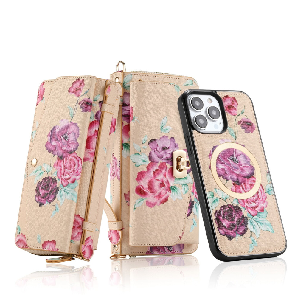 Iphone 13 Pro Max Wallet Case Magnetic Pu Leather Flip 9170372663545