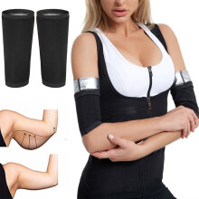 Slim Arm Compression Sleeve Upper Slimming Arm Wraps for Flabby ArmsSolid Breathable Polyester Fat Burning Arm Shapers