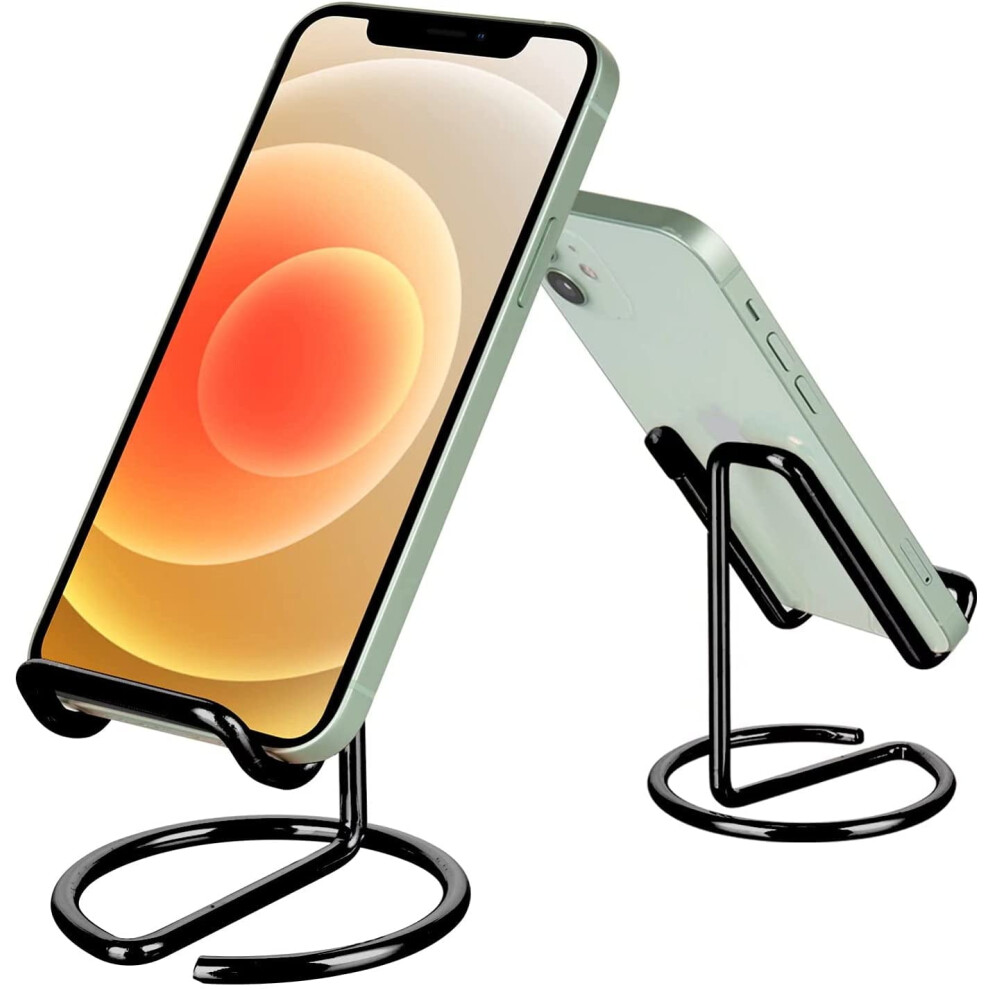 Cute Metal Phone Stand For Desk Â Compatible With All Phones, Iphone, Switch & Ipad Black 9065194405179