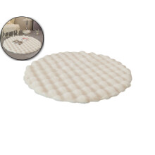 Round Velvet Floor Mat – 20x20 Inches Soft Polyester Fiber Area Rug for Living Room, Bedroom, Bathroom & Kitchen – Non-Slip Decor Carpet