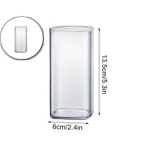 Verres carrés transparents de type gobelet highball pour eau, vin, bière, cocktails, jus, thé glacé et café.