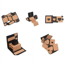 Doe-het-zelf interactief 3D-fotoalbum/scrapbook voor bruiloft, baby, familie, jubileum, verjaardag, kerst – compatibel met standaardfoto's