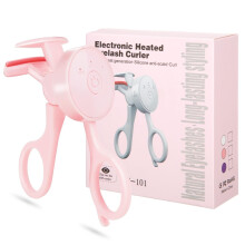 USB Rechargeable Electric Heated Eyelash Curler for Women, 3 Heat Modes, Fast & Safe, Anti-Scald, Long-Lasting Curls, Portable, Pink