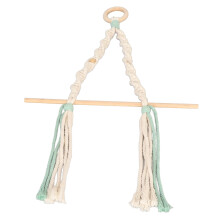 Elegant Macrame Paper Towel Holder Cotton Rope Wall Mount Easy Fit for Kitchen