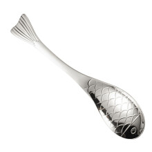 Fish Shaped Stainless Steel Spoon 17cm for Rice Soup Coffee Adults