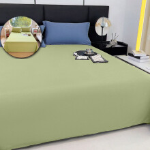 Flat Sheet - Microfiber Bed Flat Sheet, Wrinkle and Fade Resistant, 70.87x90.55 Inch, Green