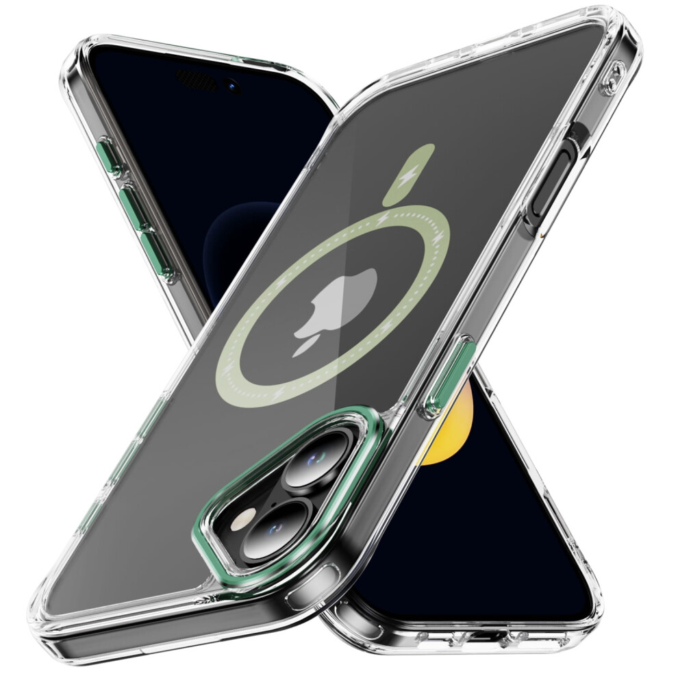 Magnetic Phone Case For Iphone 16 Plus, Compatible With Magsafe Â Slim, Translucent, Shockproof, Anti-Scratch & Anti-Yellowing, Green 9377112592817
