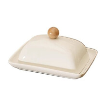 Butter Box Ceramic Minimalist Refrigerator Storage Box Packaging Box Lid Fresh-keeping Plate Dish